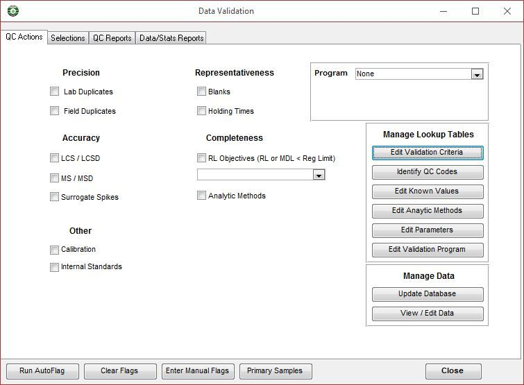 screenshot of Enviro Data